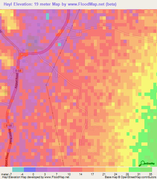 Hayl,United Arab Emirates Elevation Map