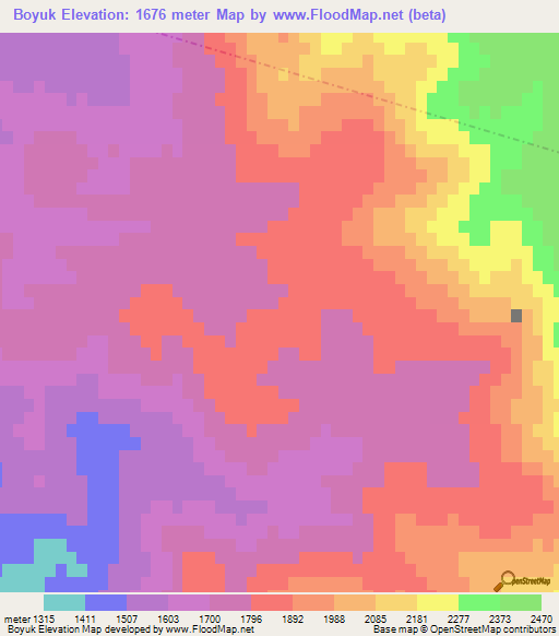Boyuk,Iran Elevation Map
