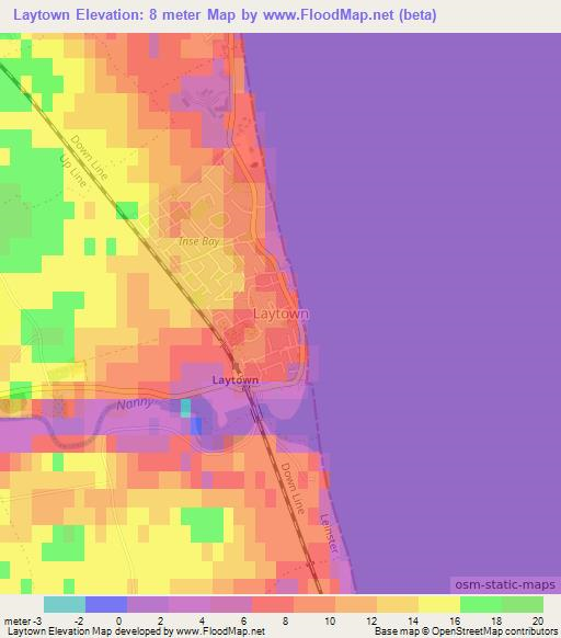 Laytown,Ireland Elevation Map