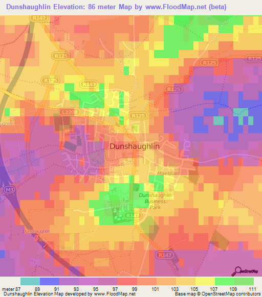 Elevation of Dunshaughlin,Ireland Elevation Map, Topography, Contour