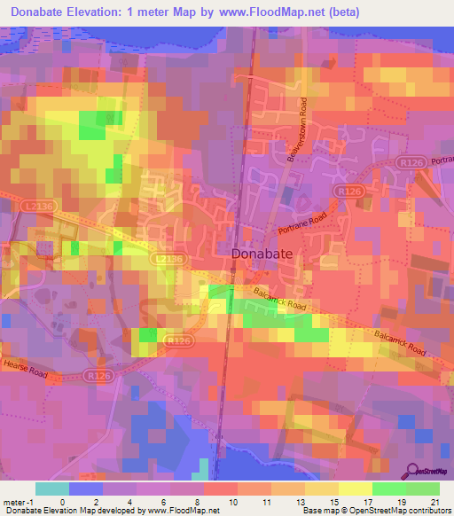 Donabate,Ireland Elevation Map