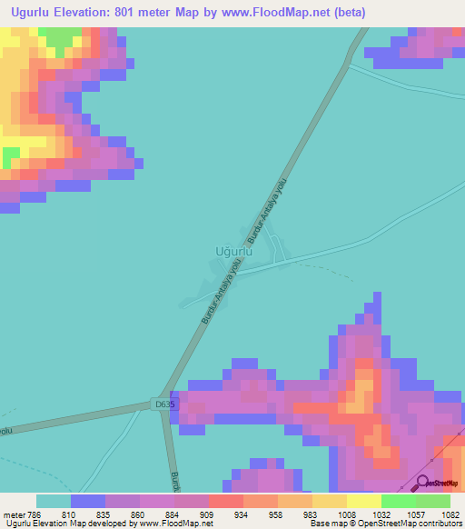 Ugurlu,Turkey Elevation Map