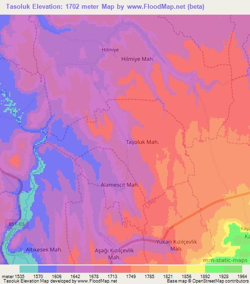 Tasoluk,Turkey Elevation Map