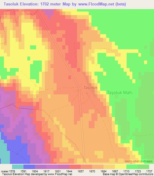 Tasoluk,Turkey Elevation Map