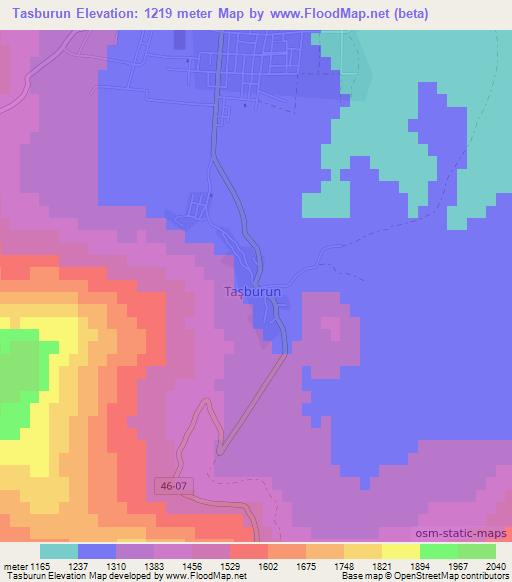 Tasburun,Turkey Elevation Map