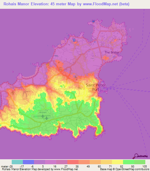 Rohais Manor,Guernsey Elevation Map