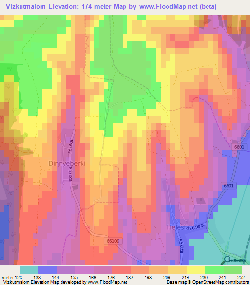 Vizkutmalom,Hungary Elevation Map