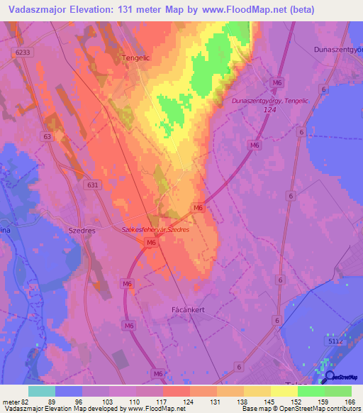 Vadaszmajor,Hungary Elevation Map