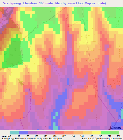Szentgyorgy,Hungary Elevation Map