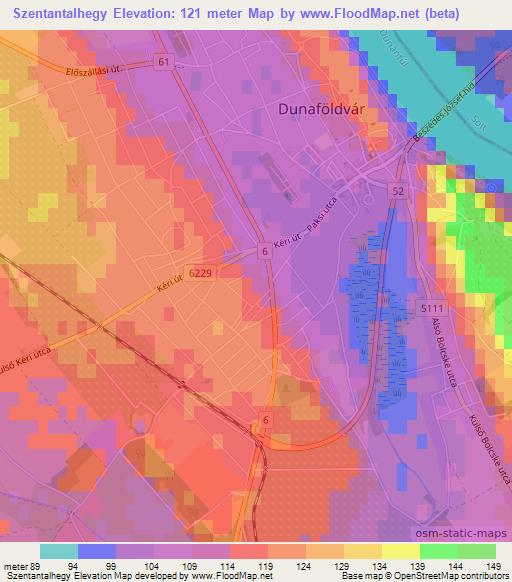 Szentantalhegy,Hungary Elevation Map