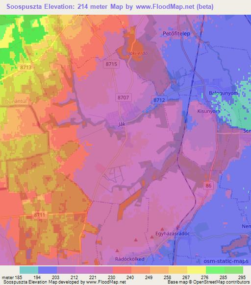 Soospuszta,Hungary Elevation Map