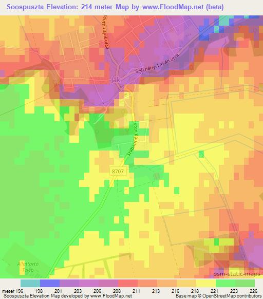 Soospuszta,Hungary Elevation Map
