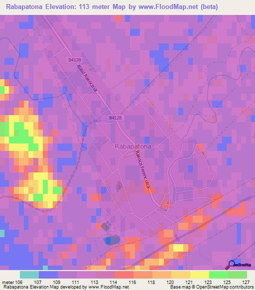 Rabapatona,Hungary Elevation Map