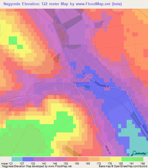 Nagyrede,Hungary Elevation Map