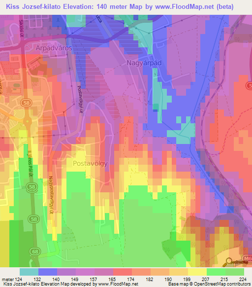 Kiss Jozsef-kilato,Hungary Elevation Map