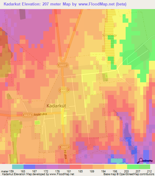 Kadarkut,Hungary Elevation Map
