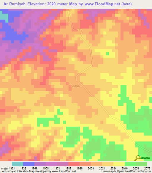 Ar Rumiyah,Yemen Elevation Map