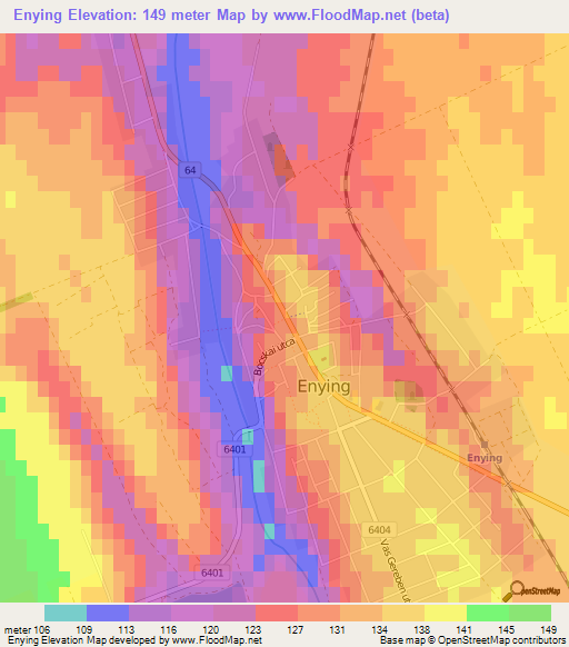 Enying,Hungary Elevation Map