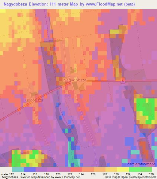 Nagydobsza,Hungary Elevation Map