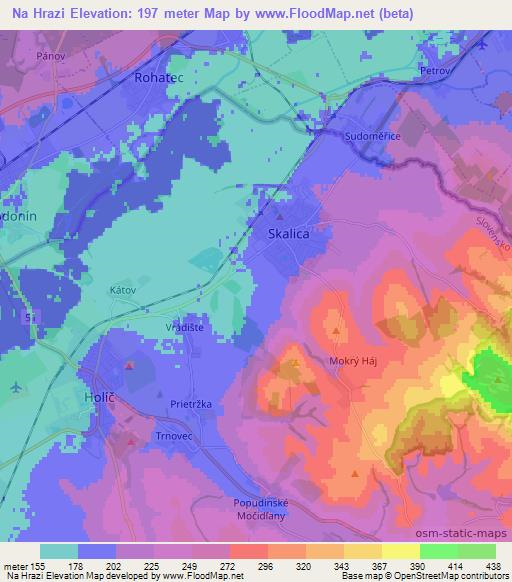 Na Hrazi,Slovakia Elevation Map