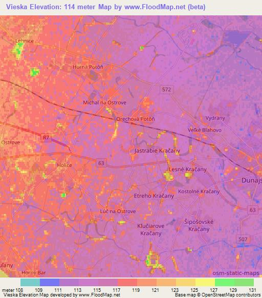 Vieska,Slovakia Elevation Map