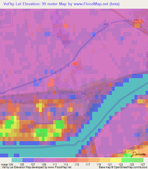 Vel'ky Lel,Slovakia Elevation Map