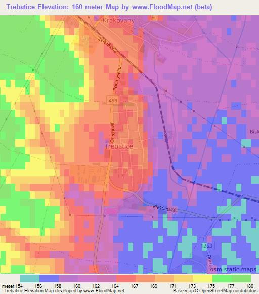 Trebatice,Slovakia Elevation Map