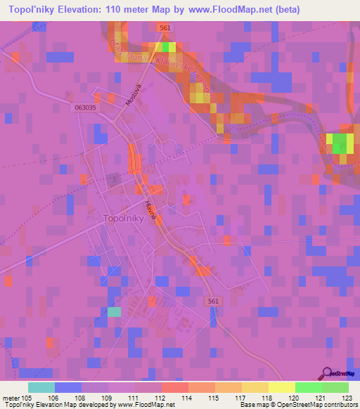 Topol'niky,Slovakia Elevation Map