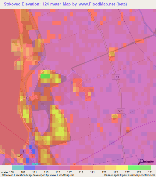 Strkovec,Slovakia Elevation Map
