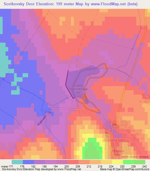 Sovikovsky Dvor,Slovakia Elevation Map