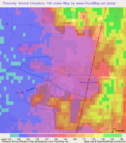 Plavecky Stvrtok,Slovakia Elevation Map