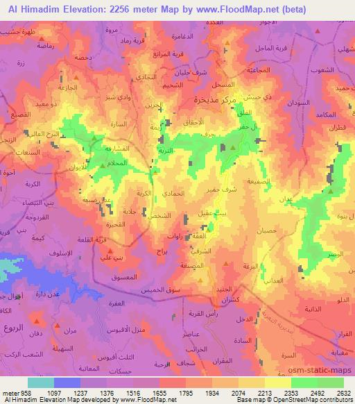 Al Himadim,Yemen Elevation Map
