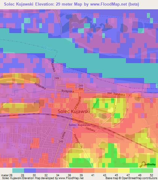 Solec Kujawski,Poland Elevation Map