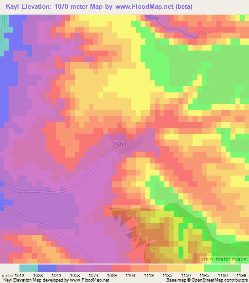 Kayi,Turkey Elevation Map