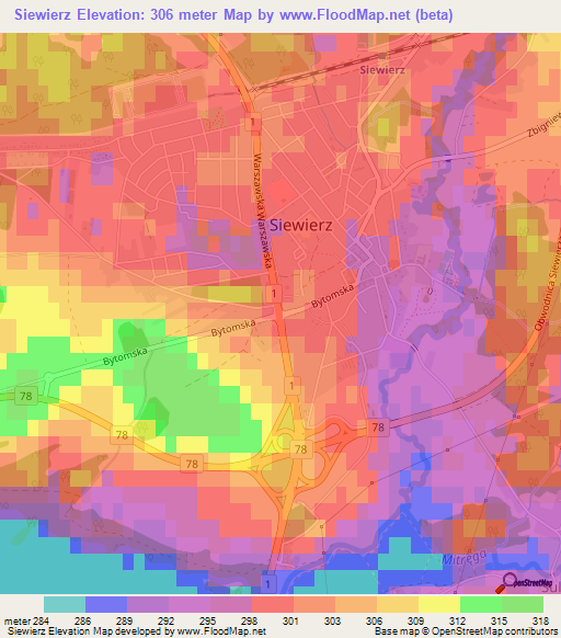 Siewierz,Poland Elevation Map