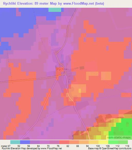 Rychliki,Poland Elevation Map