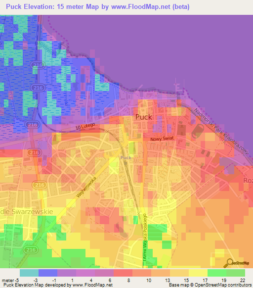 Puck,Poland Elevation Map
