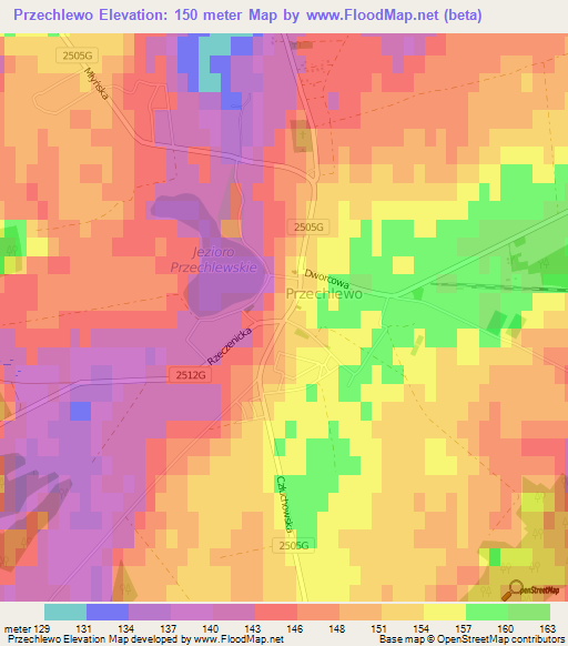 Przechlewo,Poland Elevation Map