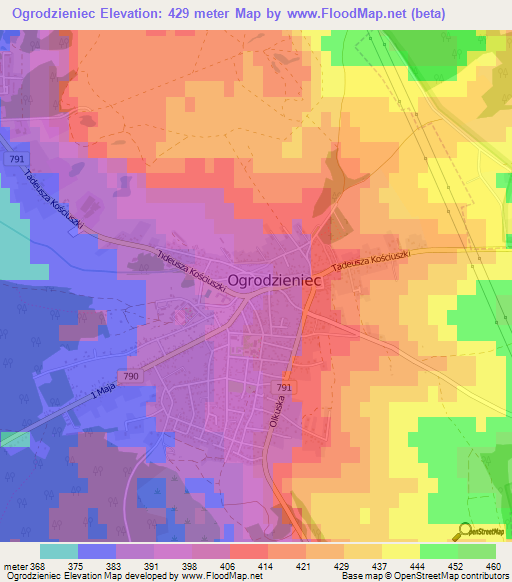 Ogrodzieniec,Poland Elevation Map