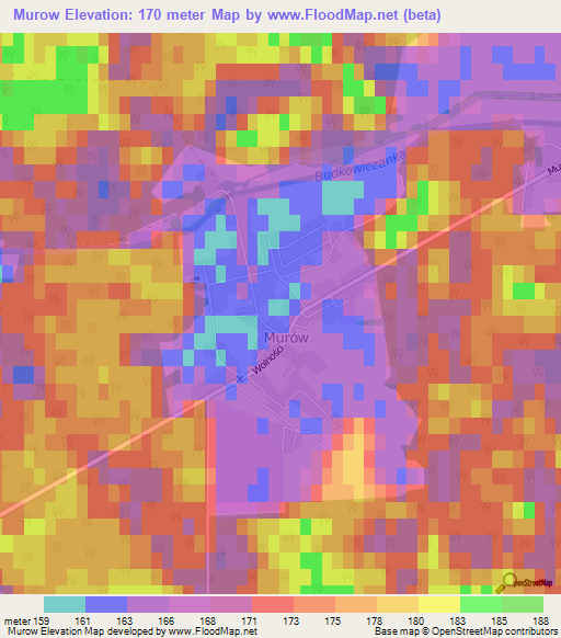 Murow,Poland Elevation Map