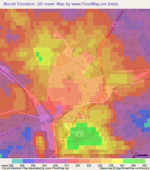 Murcki,Poland Elevation Map