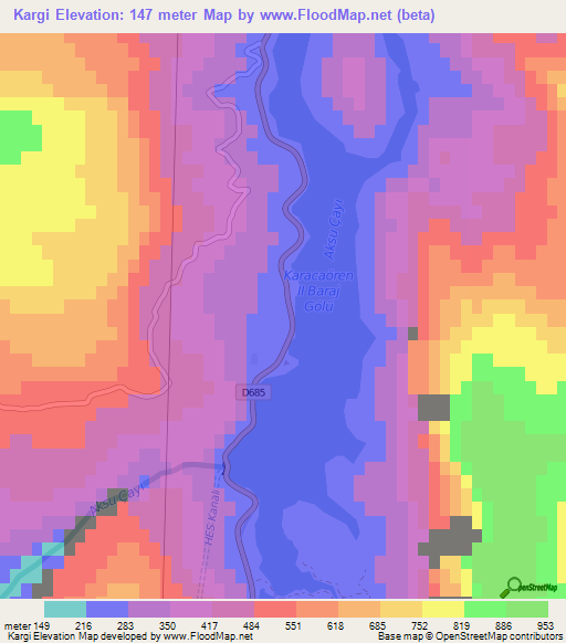Kargi,Turkey Elevation Map