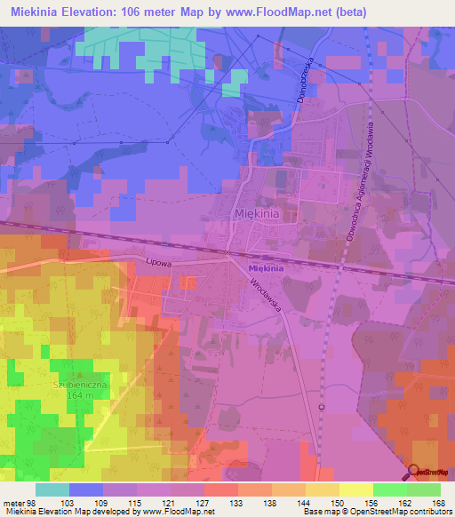 Miekinia,Poland Elevation Map
