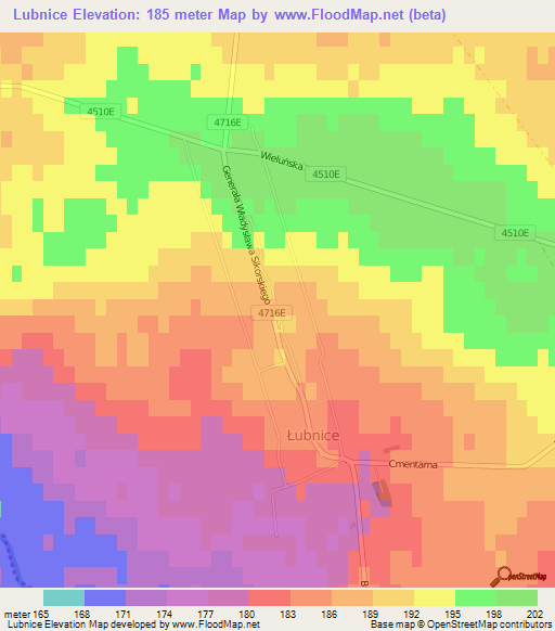 Lubnice,Poland Elevation Map