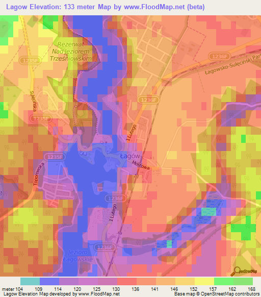 Lagow,Poland Elevation Map