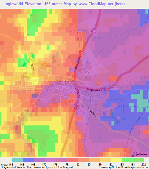 Lagiewniki,Poland Elevation Map