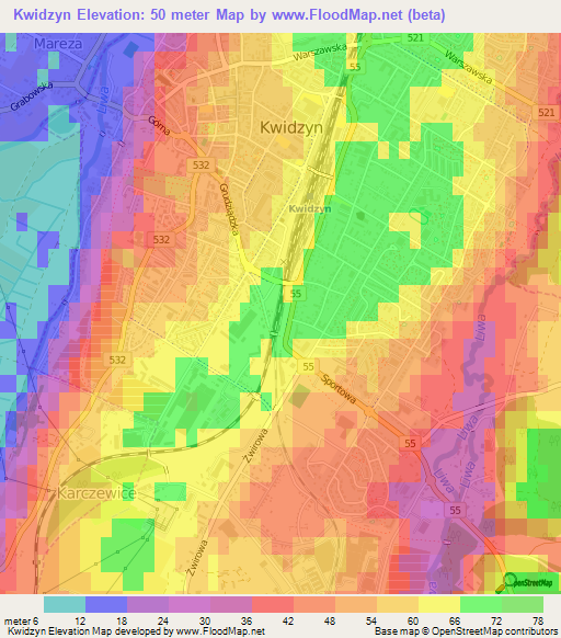 Kwidzyn,Poland Elevation Map