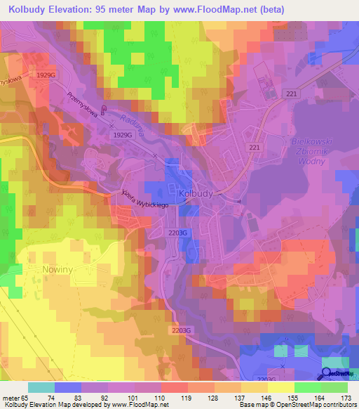 Kolbudy,Poland Elevation Map