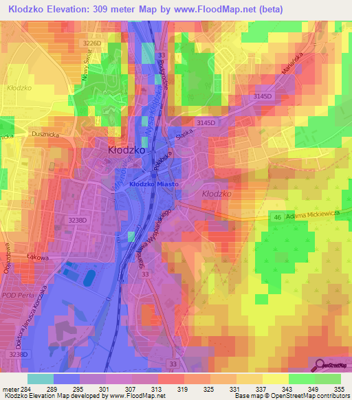 Klodzko,Poland Elevation Map