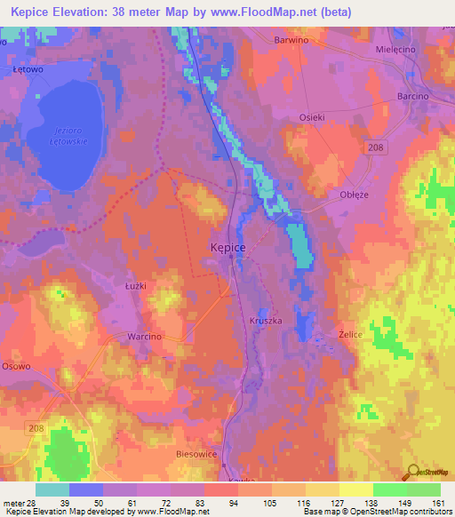 Kepice,Poland Elevation Map